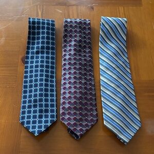 Insignia & Screenplay by Martin Wong Silk Men’s Neckties Lot of 3 Geometric